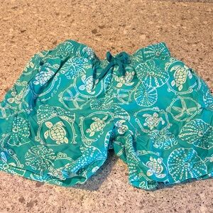 Vilebrequin Aqua Turtle Pattern Swim Shorts